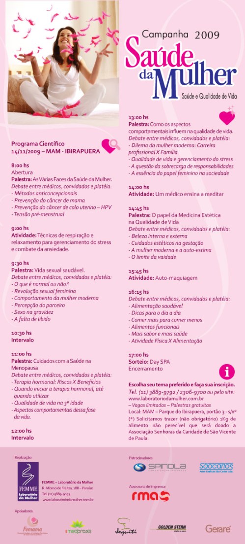 Programacao Campanha Saúde da Mulher